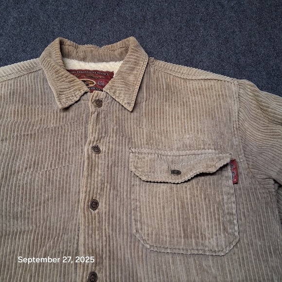 Vintage‎ No Fear Corduroy Sherpa Lined JAcket Size XL Brown Faded - Picture 2 of 10